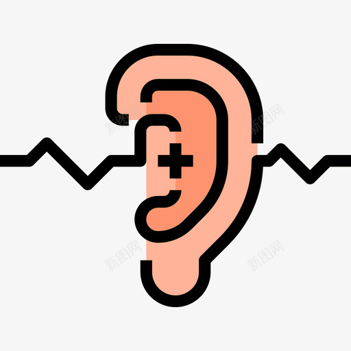 听力保健和医学10线性颜色图标svg_新图网 https://ixintu.com 保健和医学10 听力 线性颜色