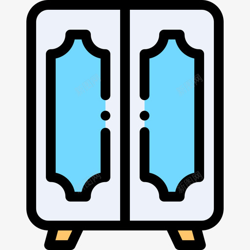 衣柜家装9线颜色图标svg_新图网 https://ixintu.com 家装9 线颜色 衣柜