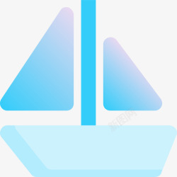 蓝色帆船运动帆船运动39蓝色图标高清图片