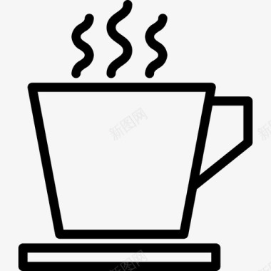 热饮料咖啡16线性图标图标