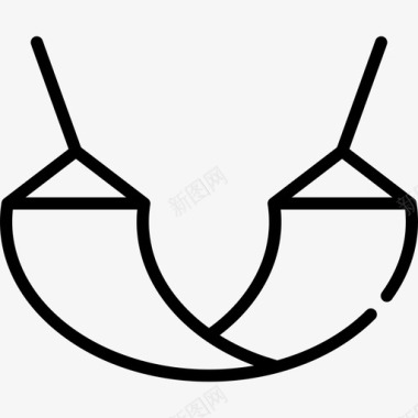 吊床热带14直线型图标图标