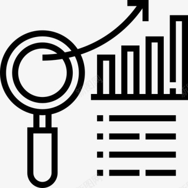 研究数字营销56线性图标图标