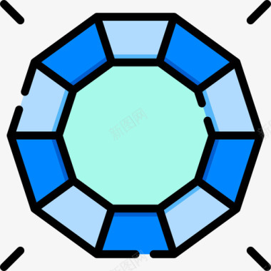 宝石自然27线性颜色图标图标