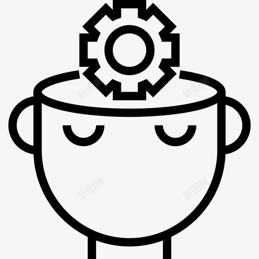 思考思考过程线性图标svg_新图网 https://ixintu.com 思考 思考过程 线性