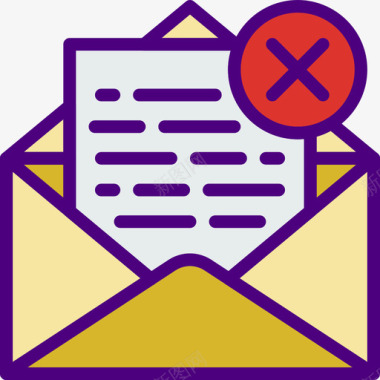 电子邮件通讯14线颜色图标图标