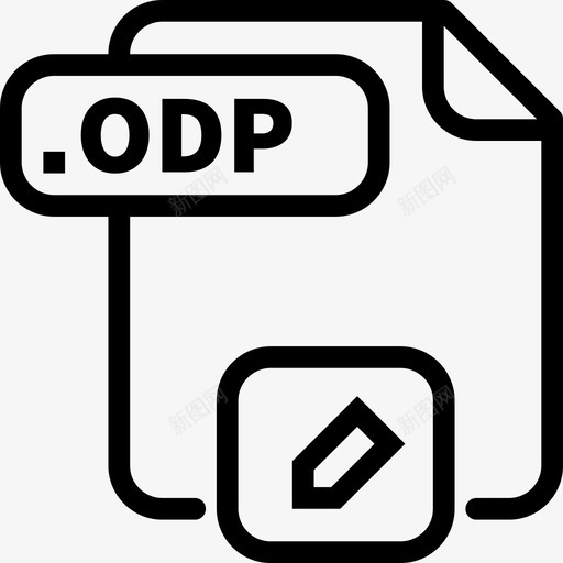 Odp文件25线性图标svg_新图网 https://ixintu.com Odp 文件25 线性