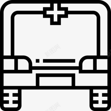 救护车车头直线式图标图标