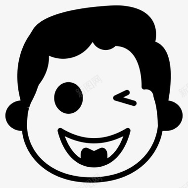 挑逗表情脸图标图标