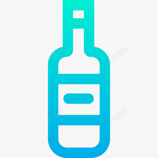 酒瓶家居元素7渐变图标svg_新图网 https://ixintu.com 家居元素7 渐变 酒瓶