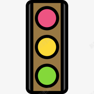交通灯行程81线型颜色图标图标