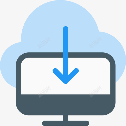 云计算云网络4扁平图标svg_新图网 https://ixintu.com 云网络4 云计算 扁平