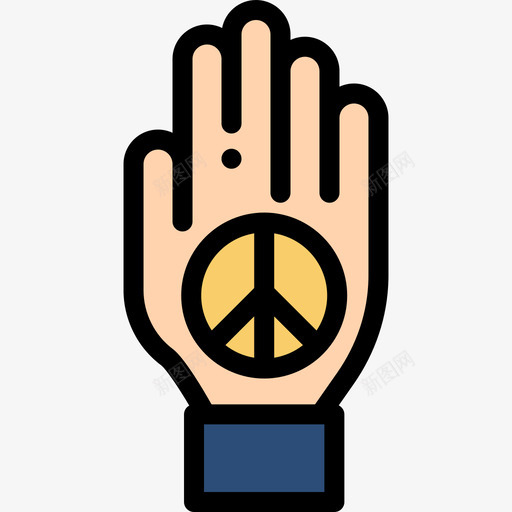 和平和平人权8直线颜色图标svg_新图网 https://ixintu.com 和平 和平人权8 直线颜色