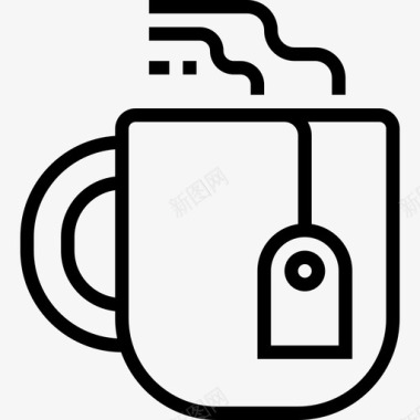 咖啡机咖啡2线性图标图标