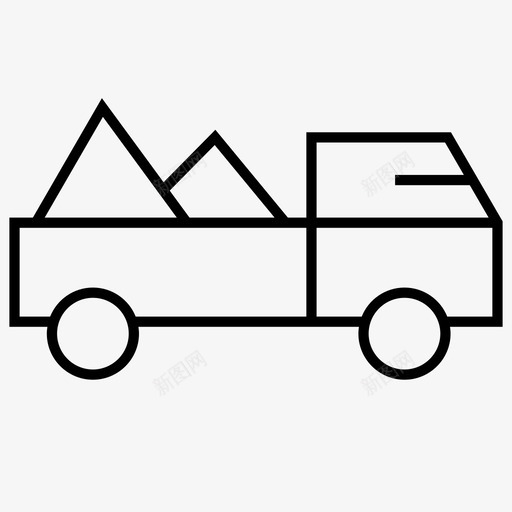 运输卡车建筑工地图标svg_新图网 https://ixintu.com 卡车 建筑工地 运输