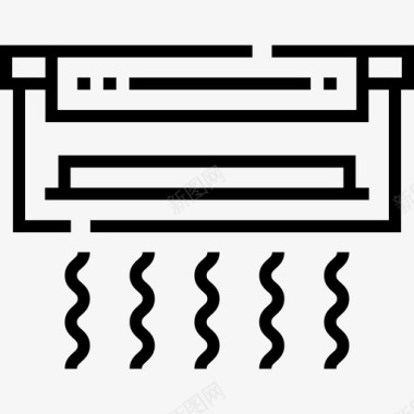 空调真实状态3线性图标图标