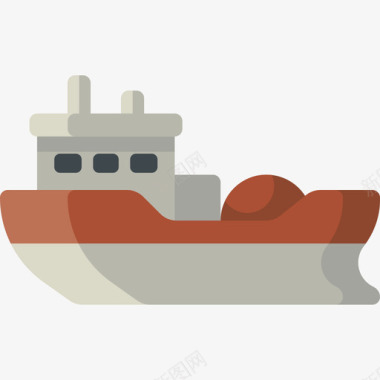 平底航海货船图标图标