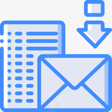 电子邮件网络性能4蓝色图标图标