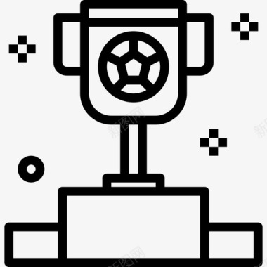 奖杯足球13直线型图标图标