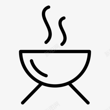 煮锅食物水壶图标图标