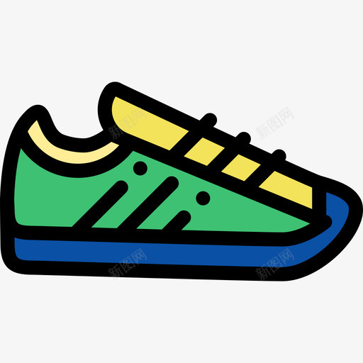 运动鞋巴西线性颜色图标svg_新图网 https://ixintu.com 巴西 线性颜色 运动鞋