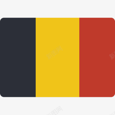 比利时国旗15平坦图标图标