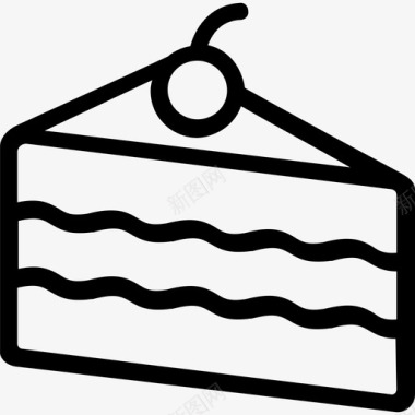 蛋糕面包店和蛋糕直系图标图标