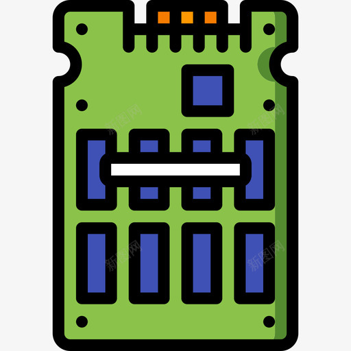 Ssdpc组件5线性颜色图标svg_新图网 https://ixintu.com Ssd pc组件5 线性颜色