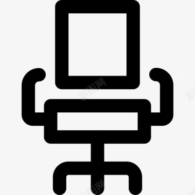 椅子54号办公室直线型图标图标