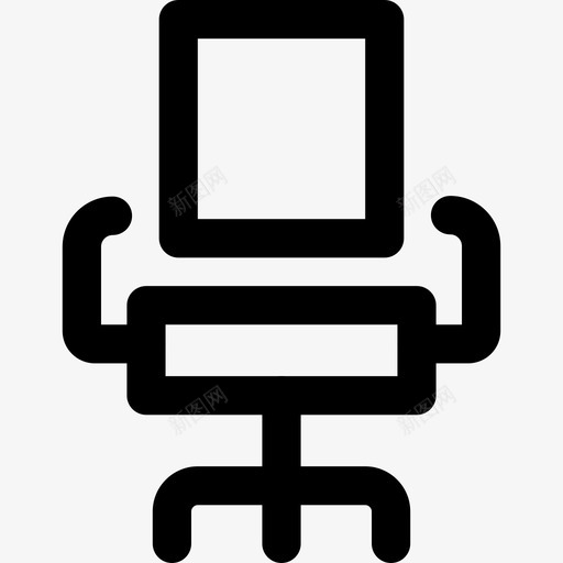 椅子54号办公室直线型图标svg_新图网 https://ixintu.com 54号办公室 椅子 直线型