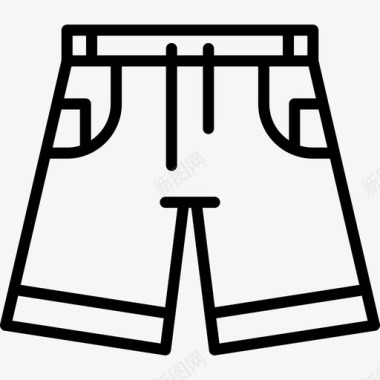 短裤热带19直线型图标图标