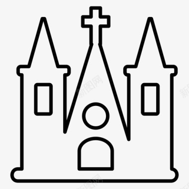 教堂寺庙图标图标