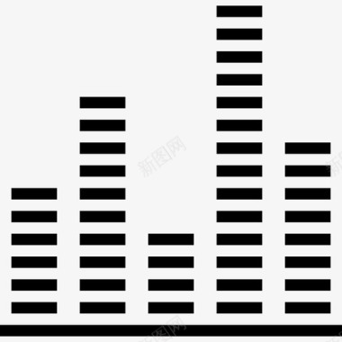 均衡器音乐和多媒体大纲线性图标图标
