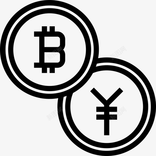 交换比特币37线性图标svg_新图网 https://ixintu.com 交换 比特币37 线性