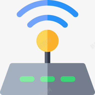 Wifi通信和媒体17平坦图标图标