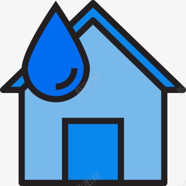 房屋水管工工具6线颜色图标图标