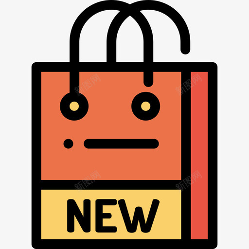 购物袋网上购物24线性颜色图标svg_新图网 https://ixintu.com 线性颜色 网上购物24 购物袋