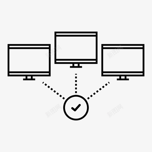 共享批准计算机图标svg_新图网 https://ixintu.com p2p 共享 批准 监视器 网络 计算机