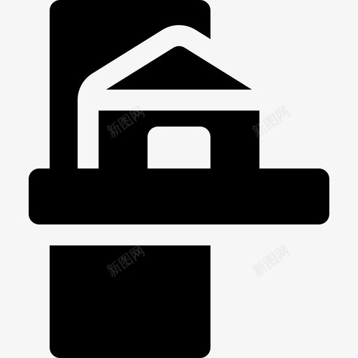 树屋房屋类型10填充图标svg_新图网 https://ixintu.com 卡通树屋 填充 房屋类型10 树屋