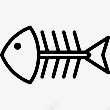 鱼骨食物88直线型图标图标