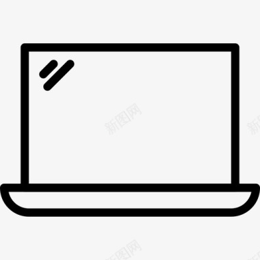 笔记本电脑tech10线性图标图标