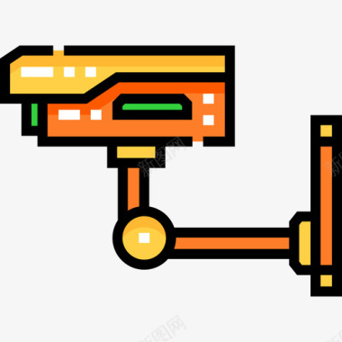 Cctv互联网安全31线性彩色图标图标