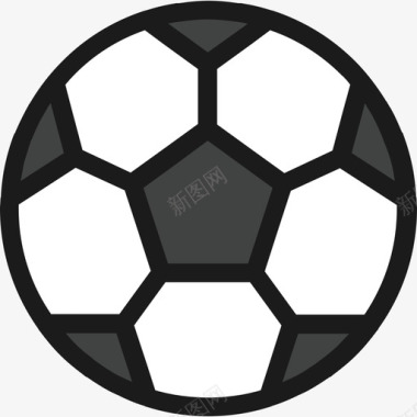 足球运动24线性颜色图标图标