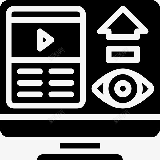 监视器网络性能填充图标svg_新图网 https://ixintu.com 填充 监视器 网络性能