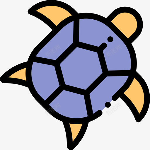 海龟热带15线形颜色图标svg_新图网 https://ixintu.com 海龟 热带15 线形颜色