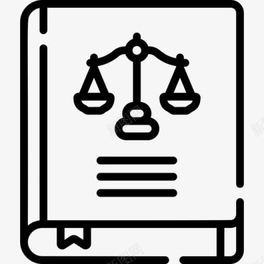 法律书政治学3直线图标图标