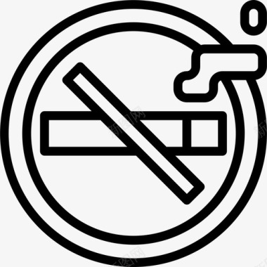 禁止吸烟89号酒店直系图标图标