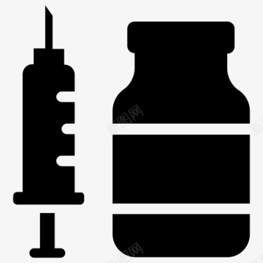 宠物疫苗接种动物医院狗疫苗接种图标图标