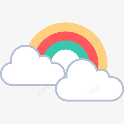 彩虹65号天气平坦图标svg_新图网 https://ixintu.com 65号天气 平坦 彩虹