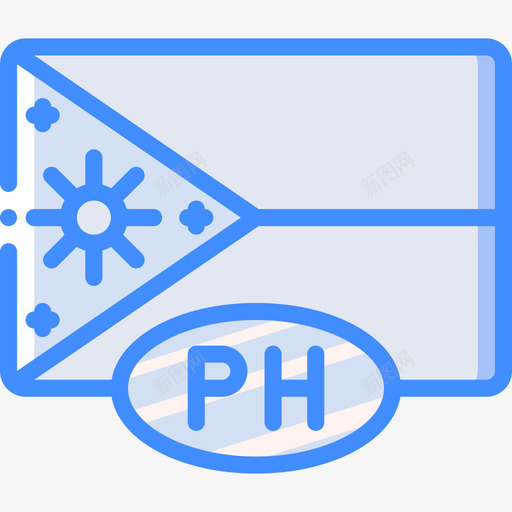 菲律宾国旗11蓝色图标svg_新图网 https://ixintu.com 国旗11 菲律宾 蓝色
