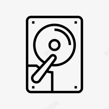 硬盘磁盘存储器图标图标